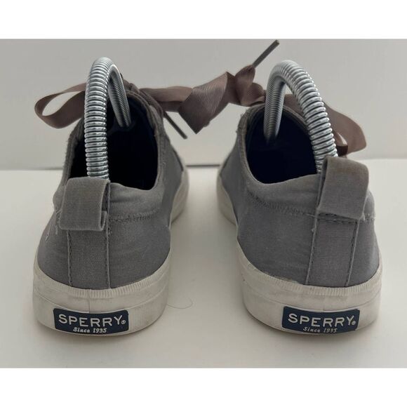 Sperry Top Sider Ribbon Laced Boat Sneakers Gray Women’s 8.5 - Picture 5 of 13